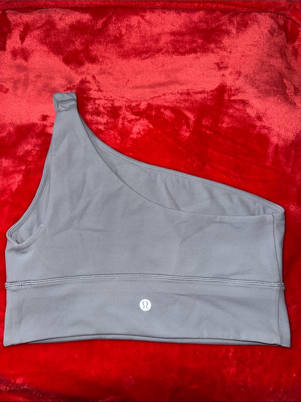 Lululemon One-Shoulder Sports Bra - blue-Gray size 8